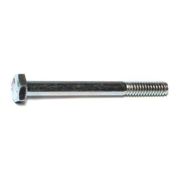 Midwest Fastener Grade 5, 1/4"-20 Hex Head Cap Screw, Zinc Plated Steel, 2-1/2 in L, 12 PK 60406